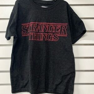 Stranger Things Netflix series black‎  T-shirt youth 10/12